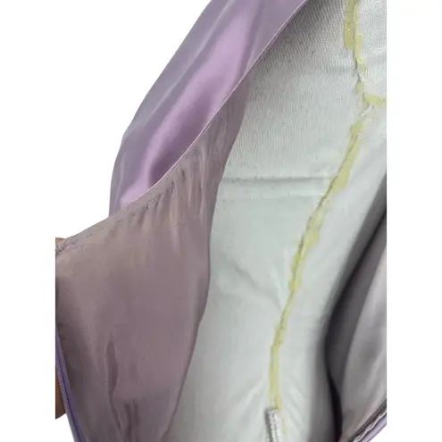 Carolina Herrera Drape Back Silk Gown in Purple