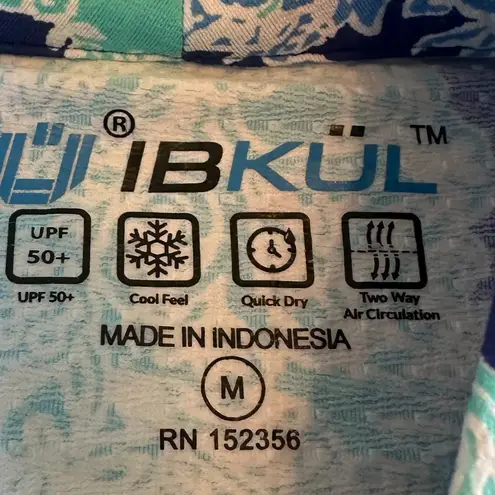 IBKUL Floral Print Sleeveless Dress Outdoor Tennis Athleisure Golf Sie Medium Blue