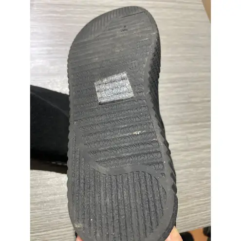 Saimilor Black Suede Platform Ankle Boots With Side Zipper & Ribbed Soles 11