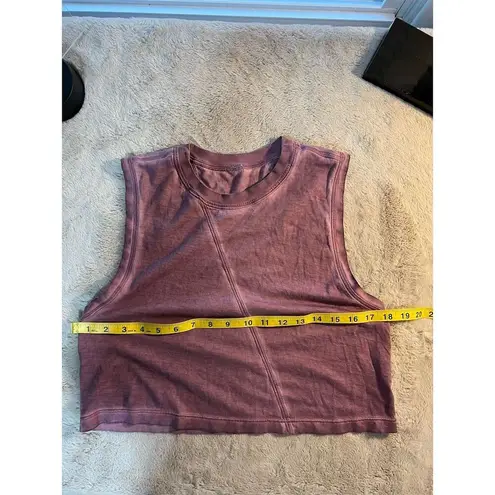 Lululemon Women's Cropped Broken Beat Tank Top Purple Sleeveless Size M Casual Size M