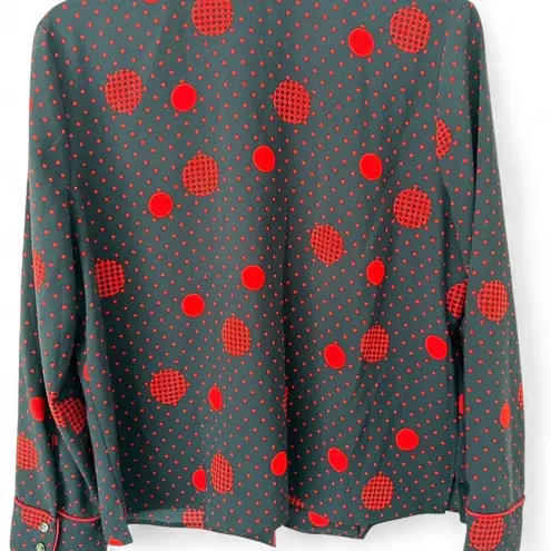 1901 by Nordstrom Red Polka Dot Pajama Top Size S Petite