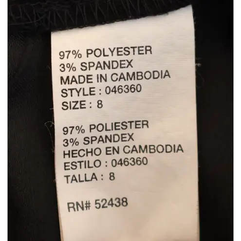 Black Vegan Suede Pencil Skirt Women Holiday Party Office Closet Staple Size 8