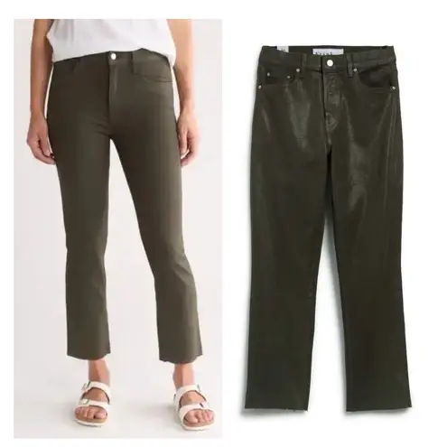 FRANK & EILEEN Cork Everyday Straight Leg Jeans Size 27 Olive Green NEW Wax Coat