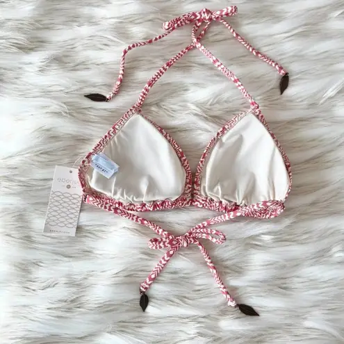 Eberjay Eberjey Pink White Tribal Strappy Bikini Top Sz M