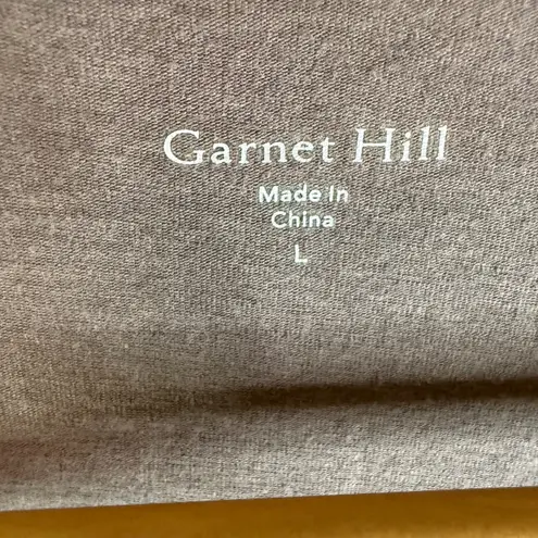 Garnet Hill Gray Lace Sleeve Dolman Top Womens Size LG Organic Cotton Blend