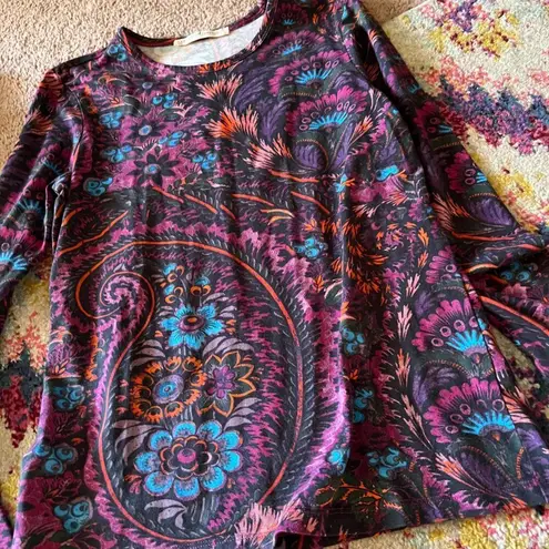 Peruvian Connection  long sleeve floral top