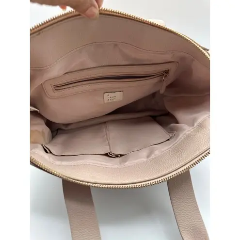 A New Day  Women's Faux Leather Tote Bag Dual Handles  Zipper Closure