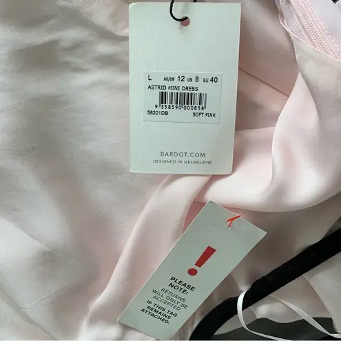 Bardot Astrid Draped Mini Dress Pale Pink