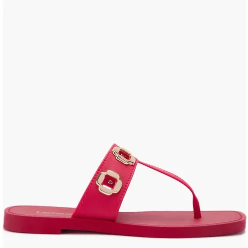 Larroudé Milan Slide Cushioned Sandal (Women), Scarlett Red, Size 8/9, NWT Red