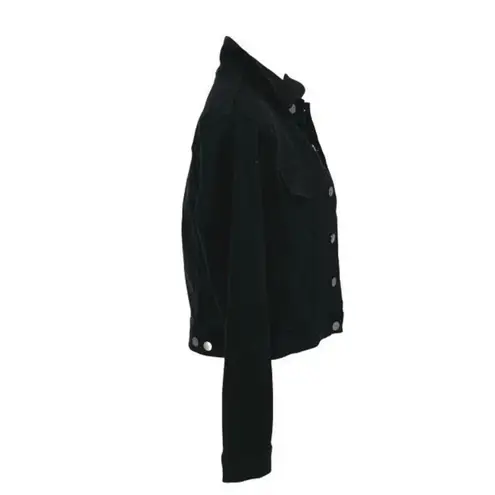 DL1961 Black Denim Jane Jacket Slim Jean Cropped Size Small