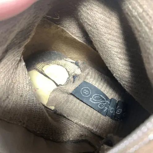 Breckelle's Faux Suede Leather Zip Closure Block Heeled Boots Size Brown 8M