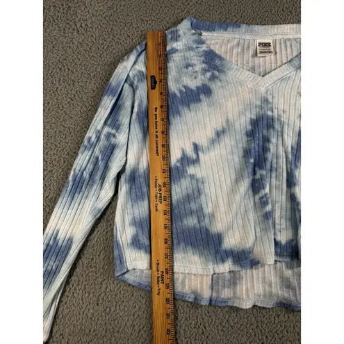 Victoria's Secret Victoria’s Secret Pink Shirt Women Small Tie Dye Cropped Oversized Long‎ Sleeve