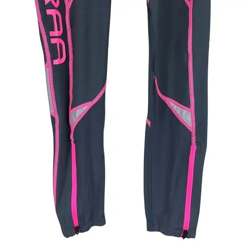 NWT Kari Traa Gray and Pink Louise Leggings Womens XS Athleisure Reflective