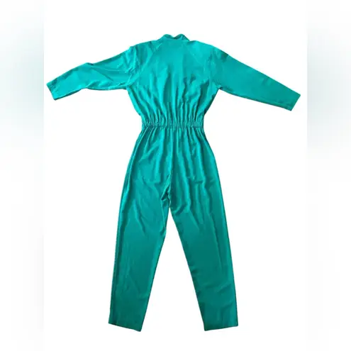 Rio Inc Vintage 80s Green Embellished Rhinestone Beaded Western Glam Jumpsuit Size M