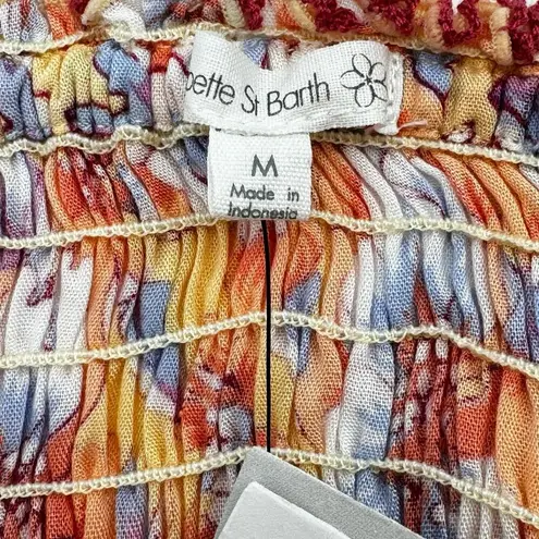 Poupette St. Barth Soledad Off The Shoulder Floral Mini Dress Medium NWT