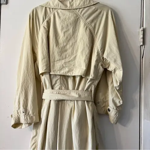 Aritzia  WILFRED Requiem Trench Coat S Cream Long Line Jacket Oversized Tie