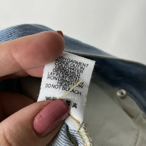 DDAM Women's 24 Denim Cut Off Shorts Blue Pattern Ethically USA Made Cotton