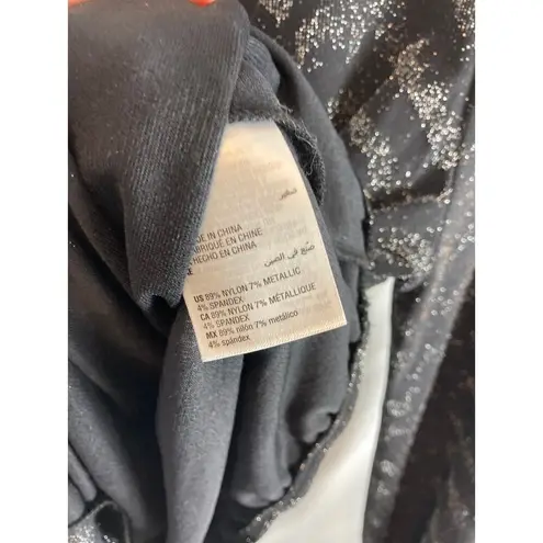 NWT INC International Concepts Sparkle Surplus Top Size Small Black