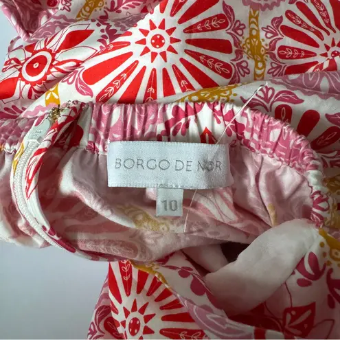 Borgo de Nor Goreti Dress in Cotton Pink Floral Size 10 NWOT