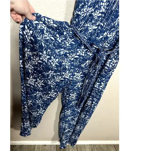 Soft Surroundings Nahla Blue & White Print Sleeveless Jumpsuit Pockets Size 2X - Image 7