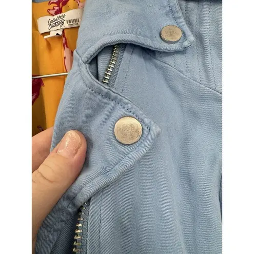 Color Me Courtney Jacket Women 6 Blue Moto Dennis Biker Jacket MSRP:$250 Punk