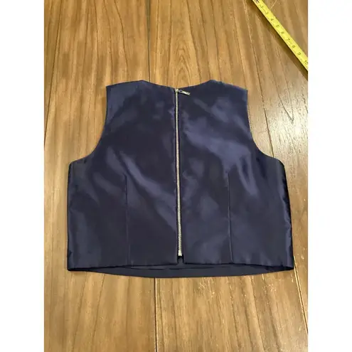 Eliza J mettalic stripe jacquard Embellished faille Rhinestone top & skirt set 6