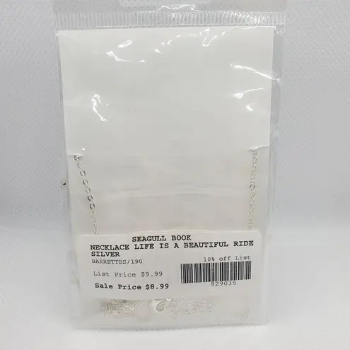 NWT Silver Colored Bicycle Necklace Silver