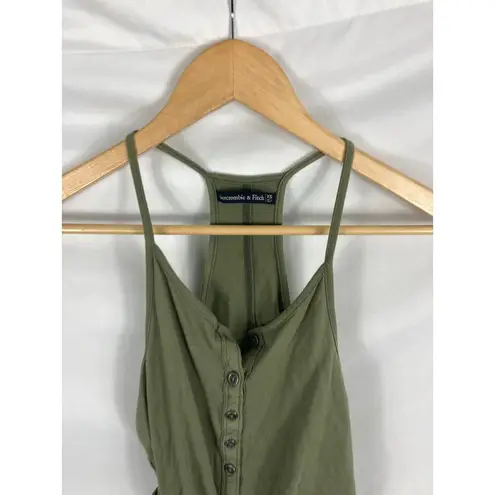 Abercrombie & Fitch  Tie Bottom Crop Tank Green size XS thumbnail 2