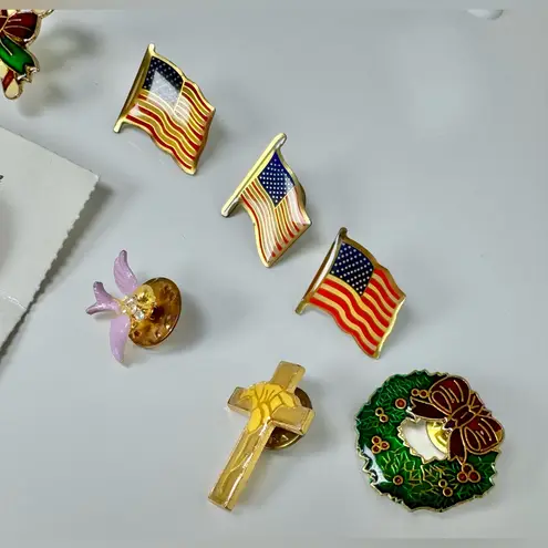 Assorted Enamel Pin Set Red