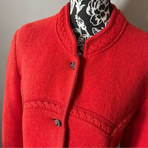 Giesswein Tirol Vintage Blazer Wool Jacket Red Fancy Large (no size tag)