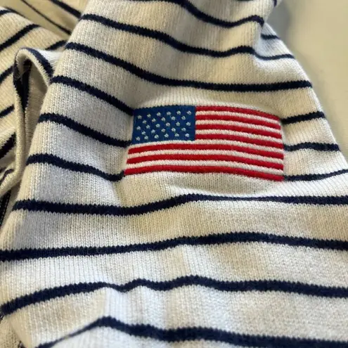 Vineyard Vines  Martha's Shep Shirt USA Flag Stripe Pull Over 1/4 Zip Ladies SM