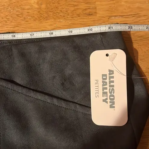 Allison Daley super soft faux Suede gray pull-on pants leggings, size 3XL