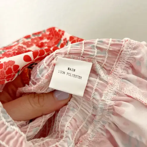 Hello Molly [] Orange Floral Print Smocked Ruffle Haven View Dress NWT Sz Large L - Image 12