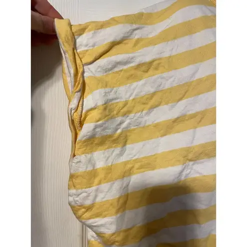 Ava & Viv  Yellow White Striped Short Sleeve Shirt 4x