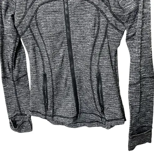 Lululemon Define Jacket Women's Size 6 Luon Black Heathered Variegated Knit