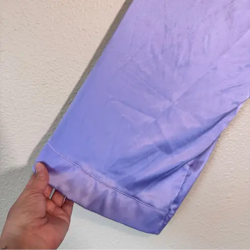 Savage X Fenty Lavender Purple Satin Lighting Bolt Robe Womens XL Bathrobe Lace