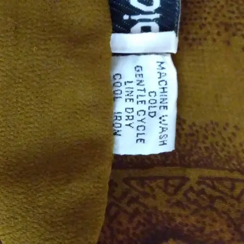 Kloz Studio 1X Tan Golden Midi Maxi Skirt Plus Gold