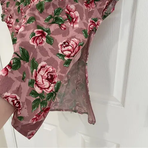 Collectif London Dolores Rose Pink Mauve Pin Up Top Women’s Size XS