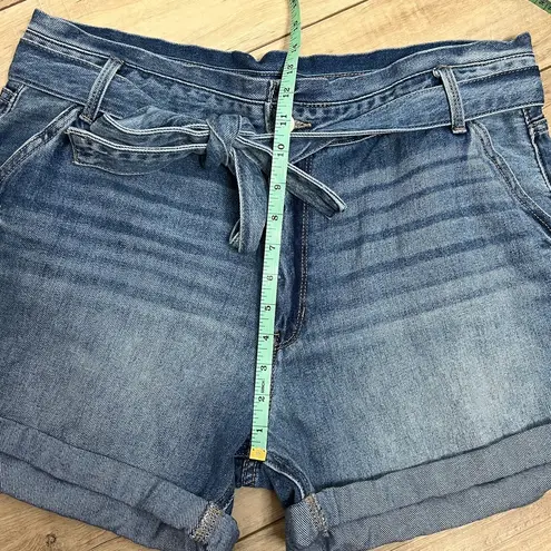 Kancan Paperbag High Rise Denim Jean Shorts Size 14