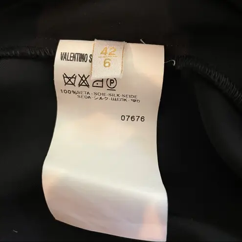 VALENTINO ROMA black silk* slip dress, made in Italy, size EU42/US6