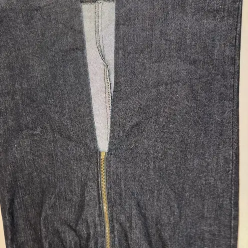 Urban Renewal midi denim skirt dark wash size small long zipper in back