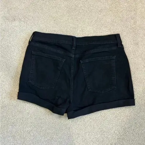 Old Navy  black mid rise high rise jean shorts