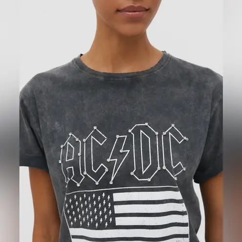 Stradivarius Gray AC/DC Graphic Tee