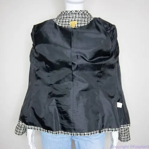Caslon tweed black and white blazer jacket , women's size 4