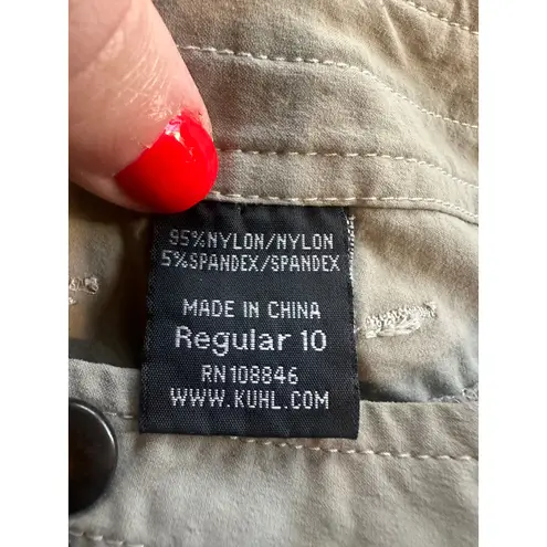 Kuhl Kayla Khaki Gorpcore Hiking Outdoors Cargo Pants Size 10