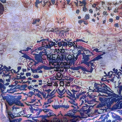 Evolution and creation EVCR Yoga Elephant Rhapsody Leggings High Rise Stretch Boho Size M