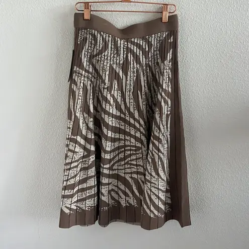 Nic+Zoe NWT Zic + Zoe A Line skirt Animal Print Pull On Flare Elastic Waist XS