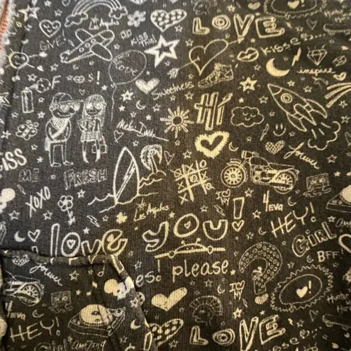 Frank & Eileen Rare Graphic Doodle Patterned Grey Hoodie Silver