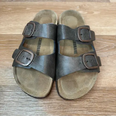 Cushionare Cushionaire Women's Cork Foodbed Slide Comfort Sandals, Size 7