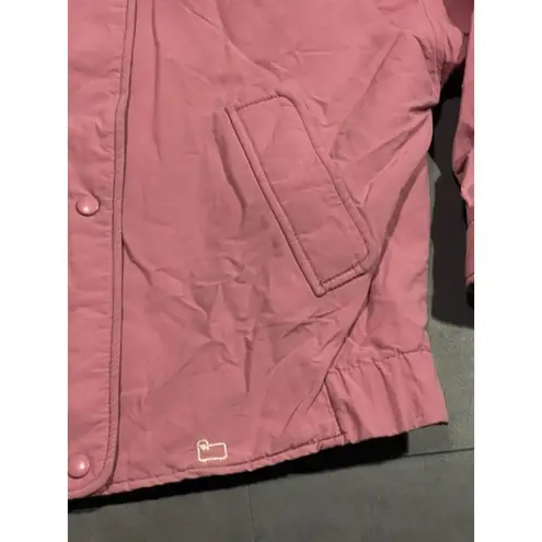 Woolrich Vintage Jacket Womens Size L Pink Quilted Puffer Coat Zip Snap -200